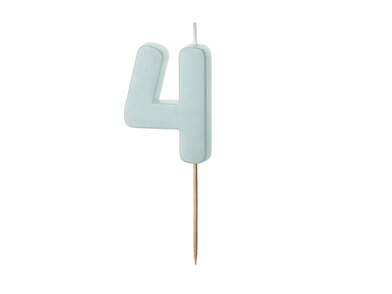 Pastel Blue Number Candles