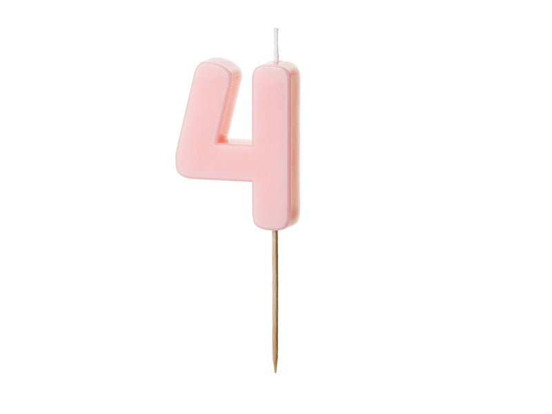 Pastel Pink Number Candles