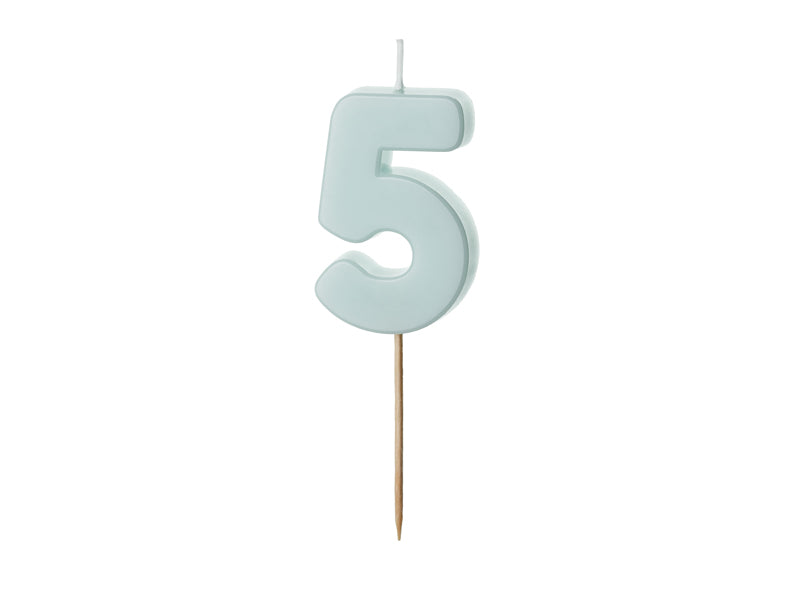 Pastel Blue Number Candles
