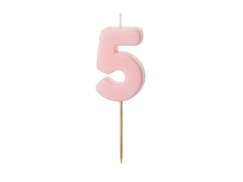 Pastel Pink Number Candles