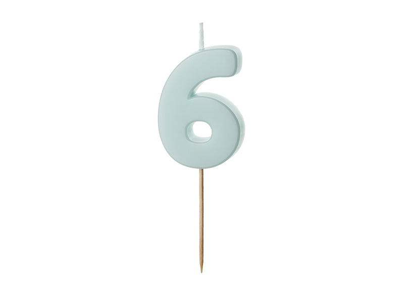 Pastel Blue Number Candles