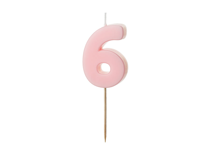 Pastel Pink Number Candles