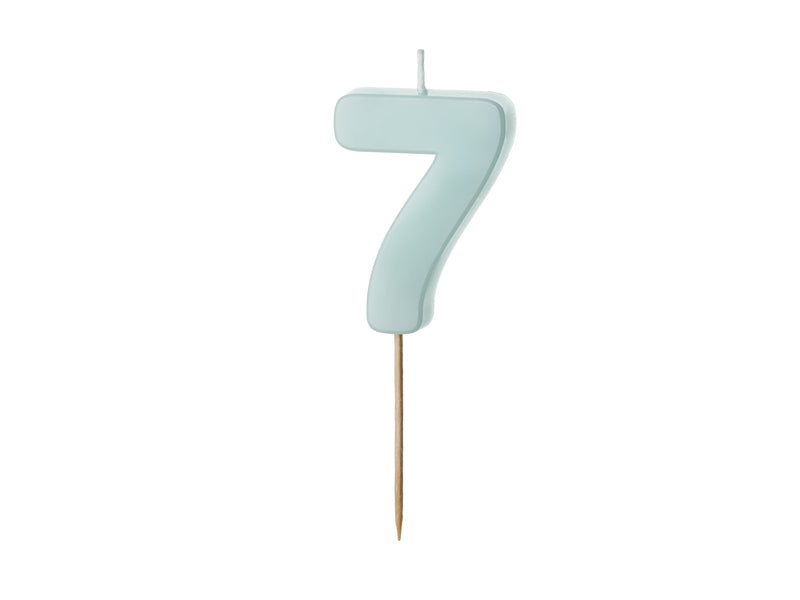 Pastel Blue Number Candles