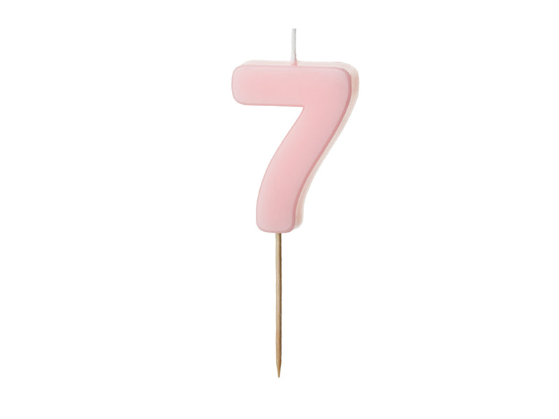 Pastel Pink Number Candles