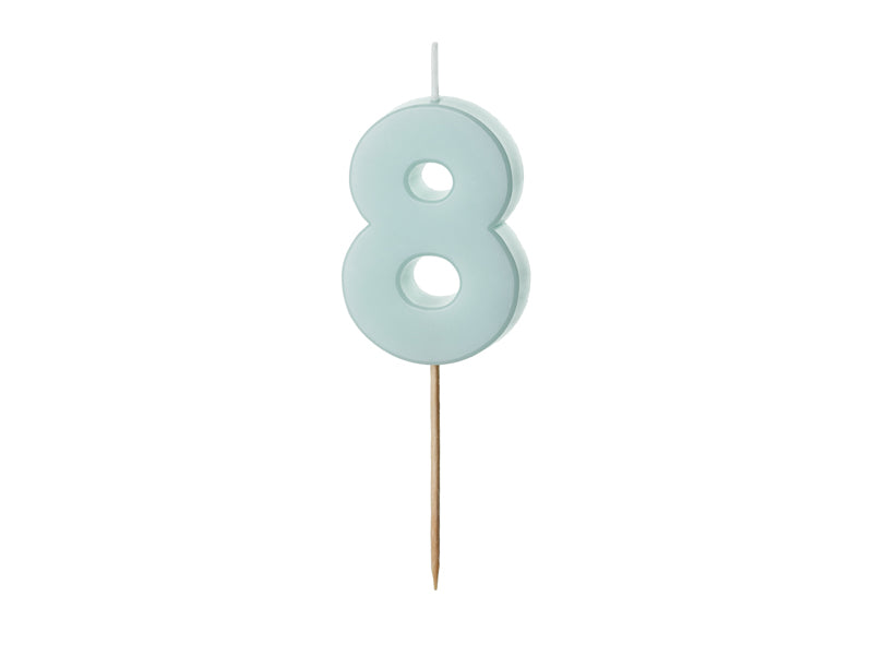 Pastel Blue Number Candles