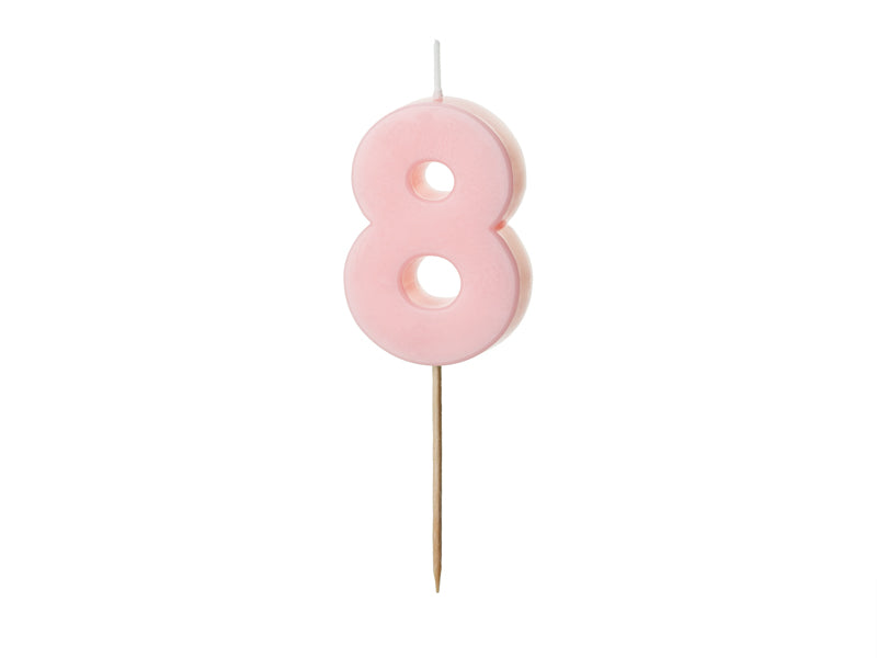 Pastel Pink Number Candles