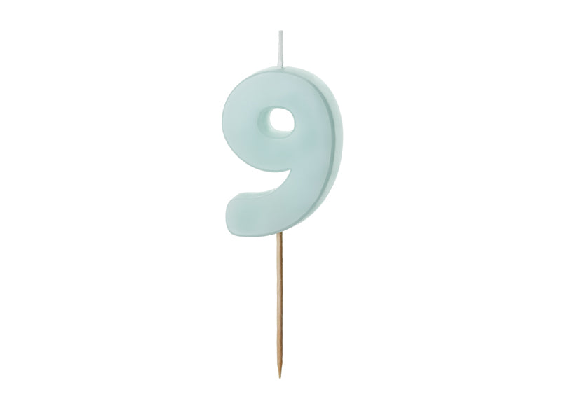 Pastel Blue Number Candles