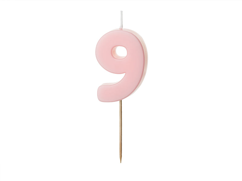 Pastel Pink Number Candles