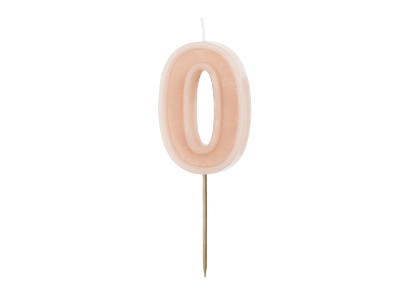 Dusty Rose Number Candles