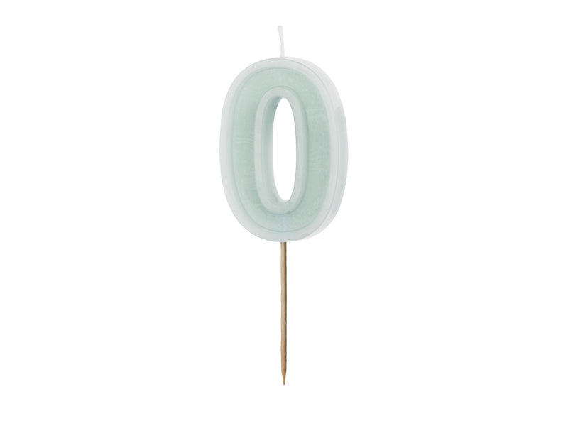 Light Pastel Blue Number Candles