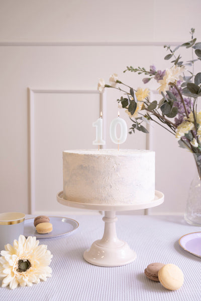 Light Pastel Blue Number Candles
