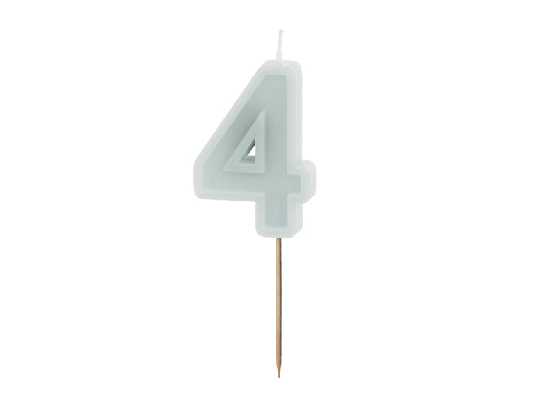 Light Pastel Blue Number Candles