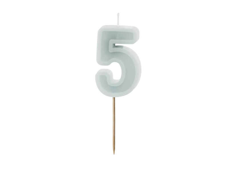 Light Pastel Blue Number Candles