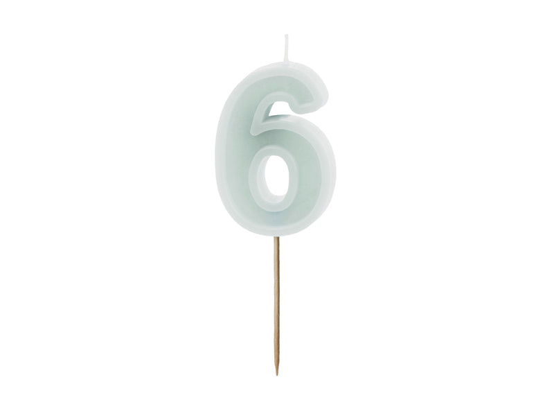Light Pastel Blue Number Candles