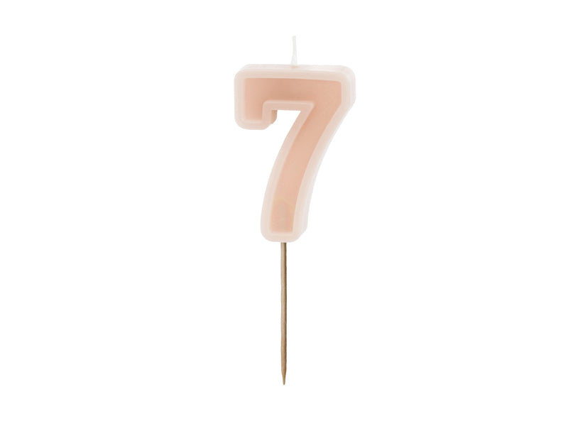 Dusty Rose Number Candles