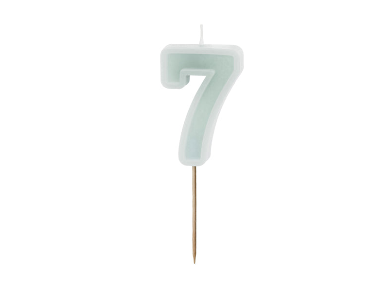 Light Pastel Blue Number Candles