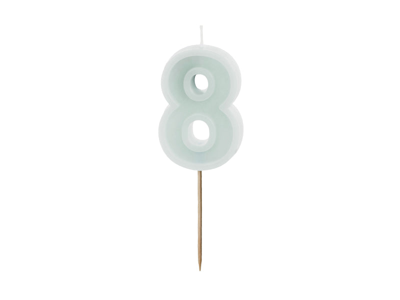 Light Pastel Blue Number Candles