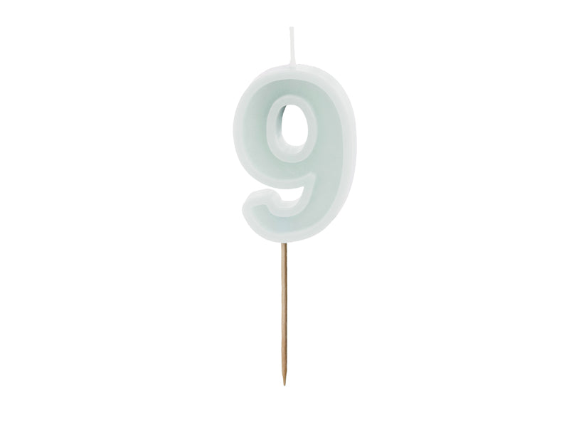 Light Pastel Blue Number Candles