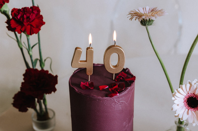 Mini Gold Numbered Candles