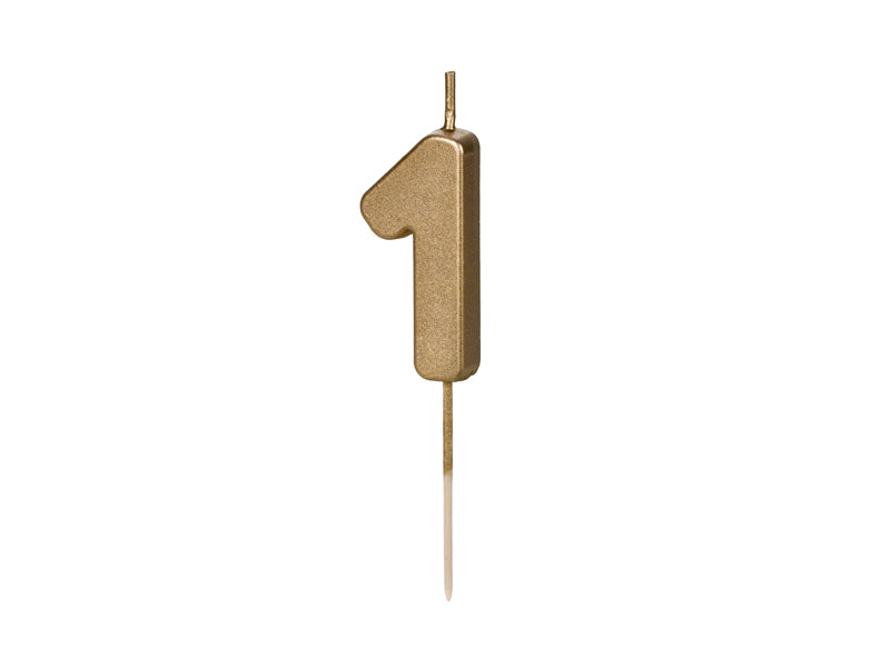 Mini Gold Numbered Candles