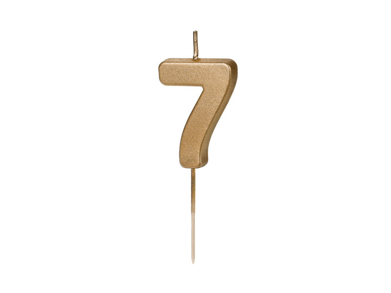 Mini Gold Numbered Candles