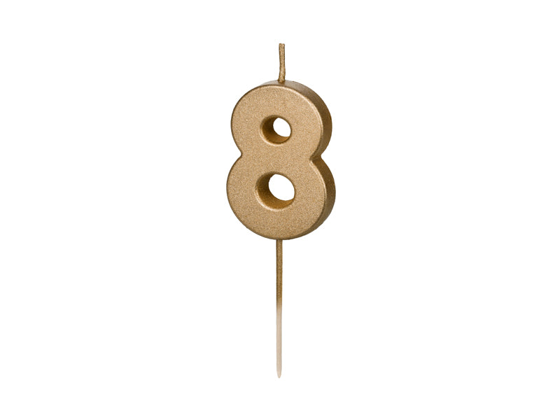 Mini Gold Numbered Candles