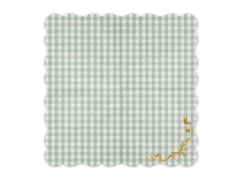 Checkered Sage Napkins
