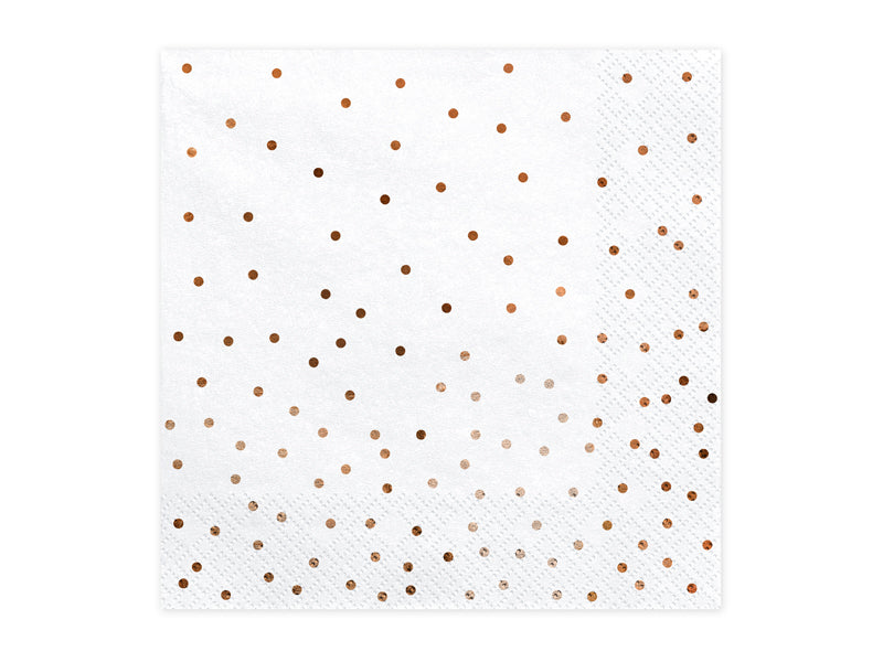 Rose Gold Dots Napkins