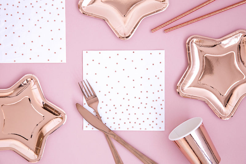 Rose Gold Dots Napkins