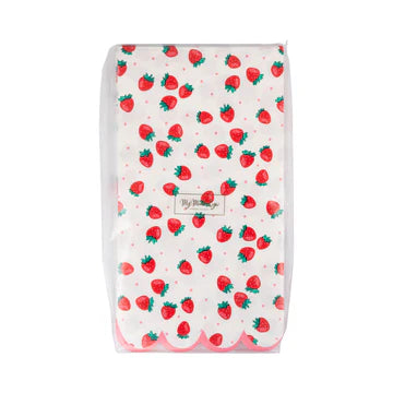 STRAWBERRY SCATTER DINNER NAPKINS