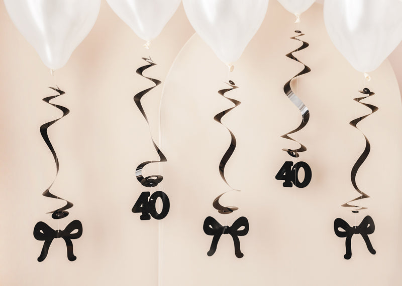 40th Birthday Swirl Decoration