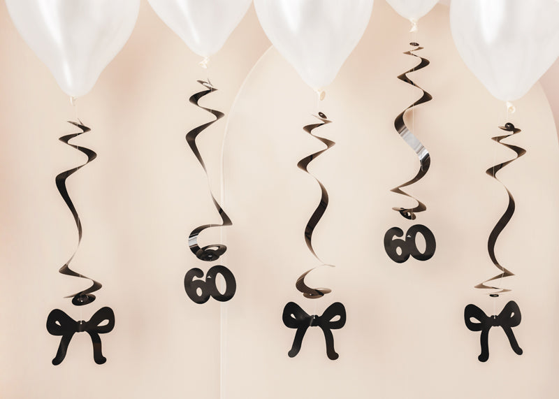 60th Birthday Swirl Decoration