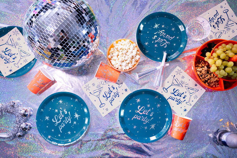 Plates Let's party! - navy blue