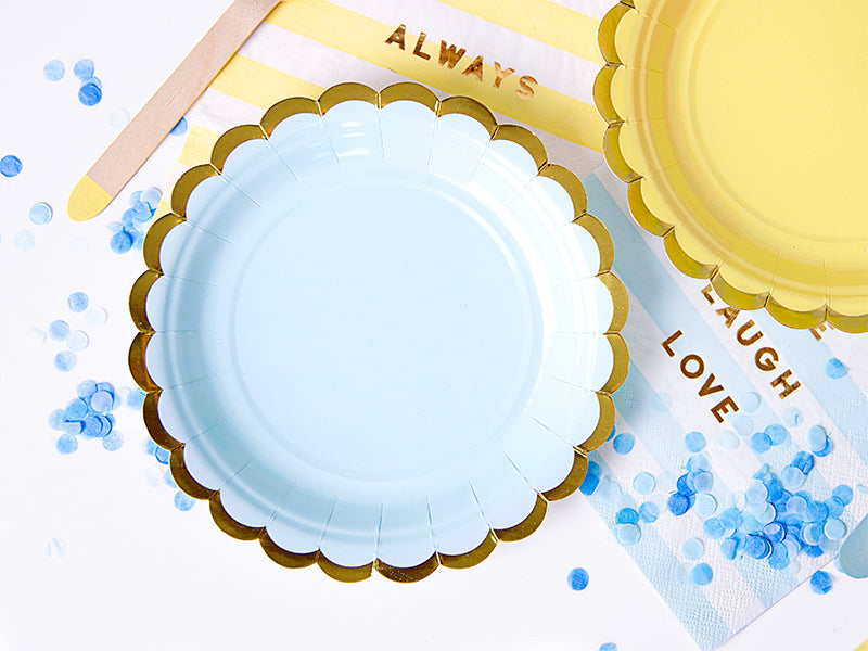 Light Blue Paper Plates