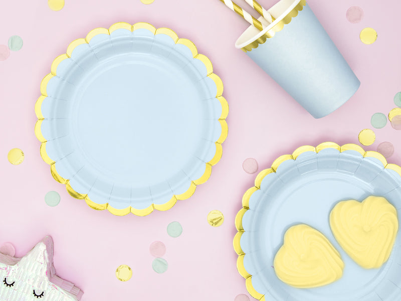 Light Blue Paper Plates
