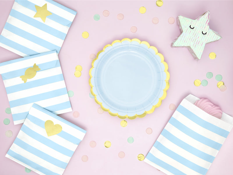 Light Blue Paper Plates