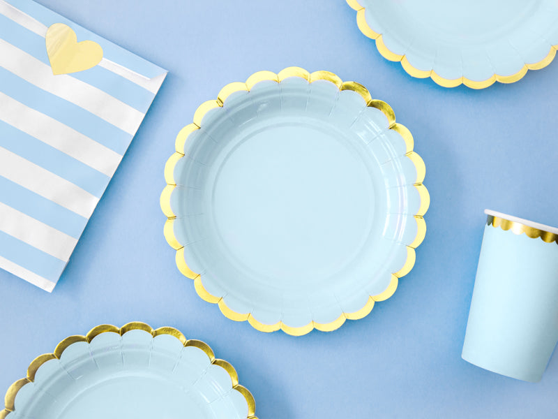 Light Blue Paper Plates