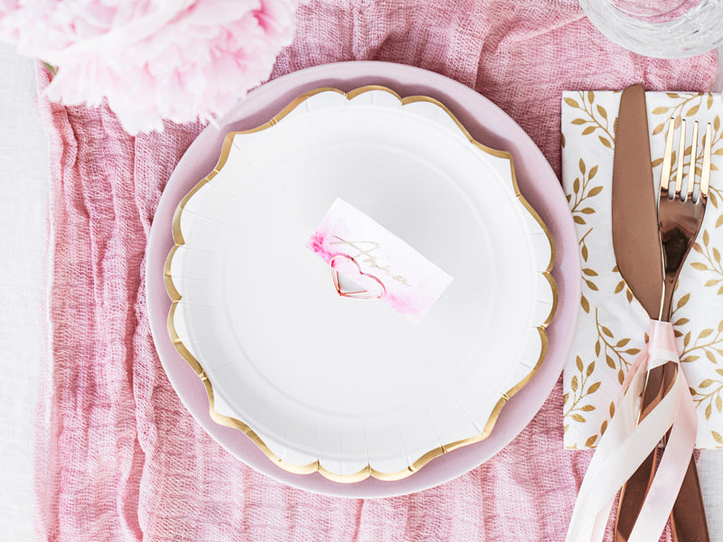 White & Gold Paper Plates