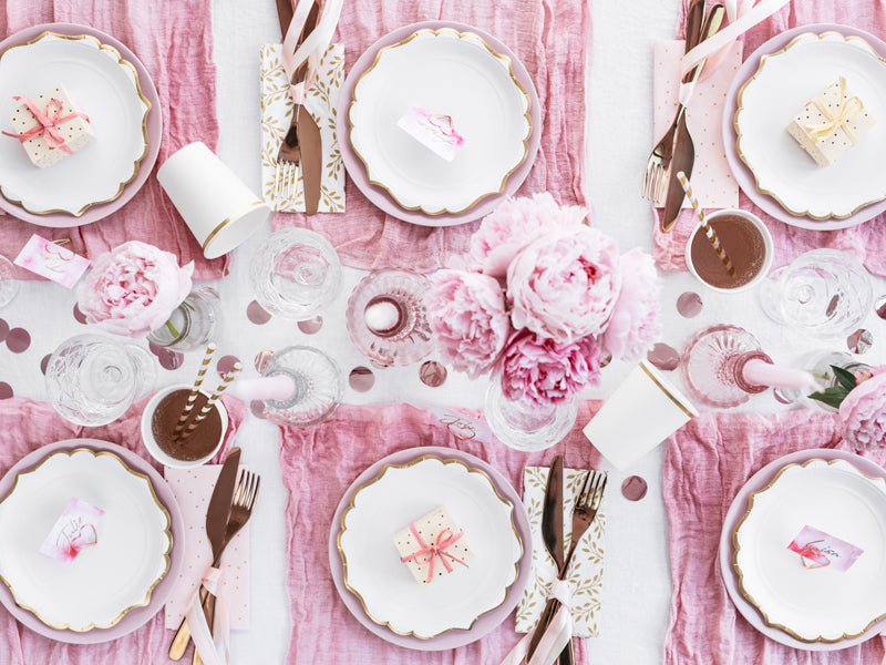 White & Gold Paper Plates