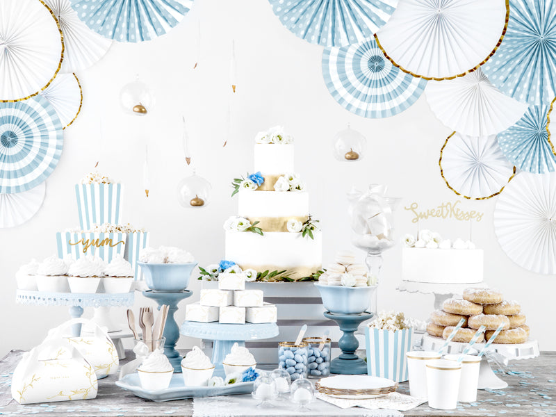 White & Gold Paper Plates