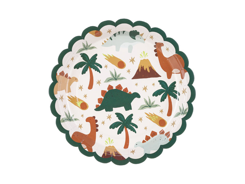 Assiettes en carton dinosaures