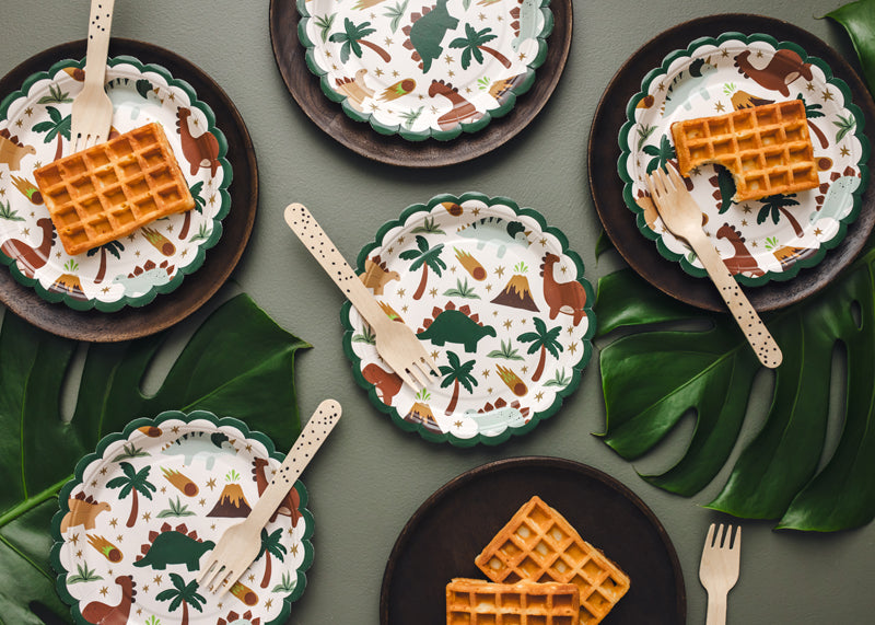 Assiettes en carton dinosaures
