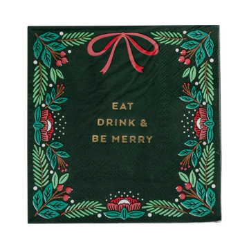 Eat Drink & Be Merry Cocktail Napkin