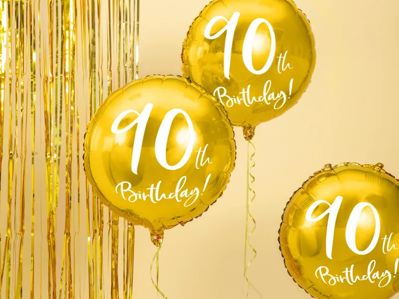 90th Birthday Gold Balloon