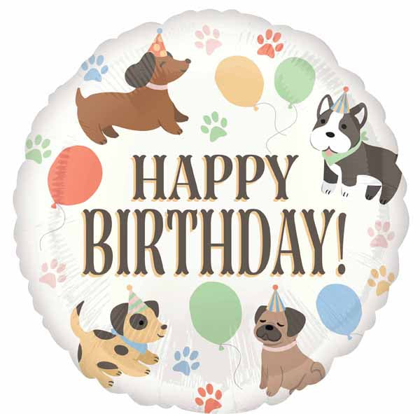 Dog Happy Birthday Balloon Jumbo