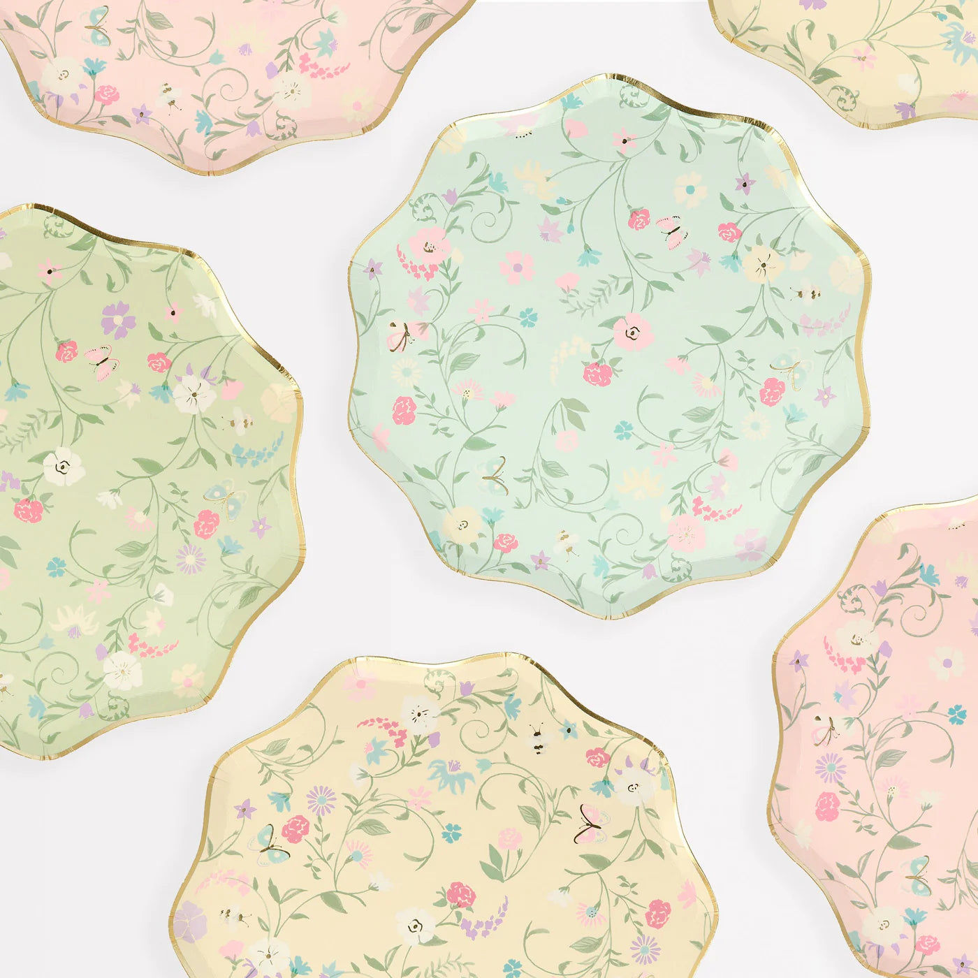 Ladurée Paris Floral Side Plates by Meri Meri