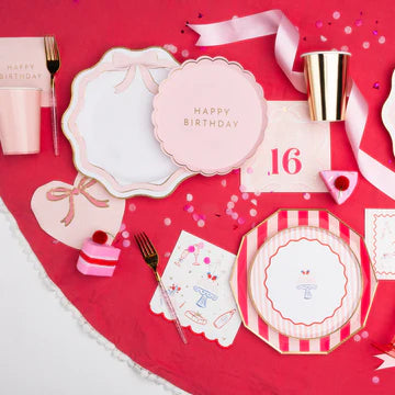 PETAL PINK SIGNATURE HAPPY BIRTHDAY COCKTAIL NAPKINS