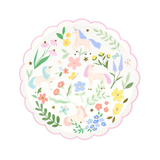 Meadow Unicorn Side Plates by Meri Meri
