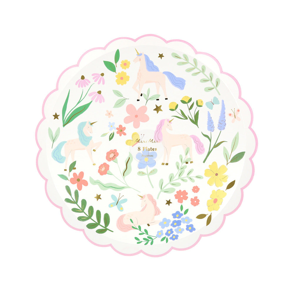 Meadow Unicorn Side Plates by Meri Meri