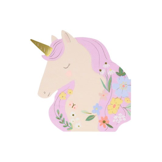 Meadow Unicorn Shaped Napkins by Meri Meri